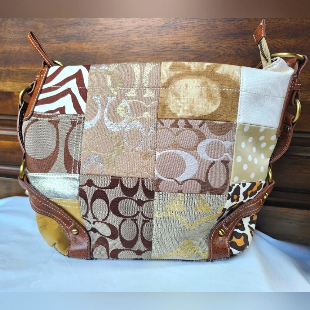 Coach Carly Patchwork Shoulder Bag